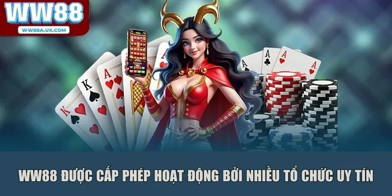 WW88 được cấp phép hoạt động bởi nhiều tổ chức uy tín